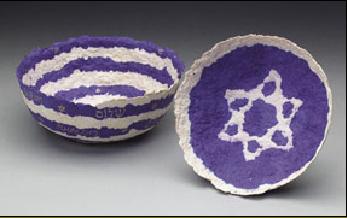 Judaic Paper Mache' Bowls